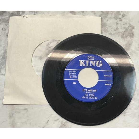 Earl Bostic Song of India / Let's Move Out 45 Rhythm & Blues King 5309 - Picture 4 of 4